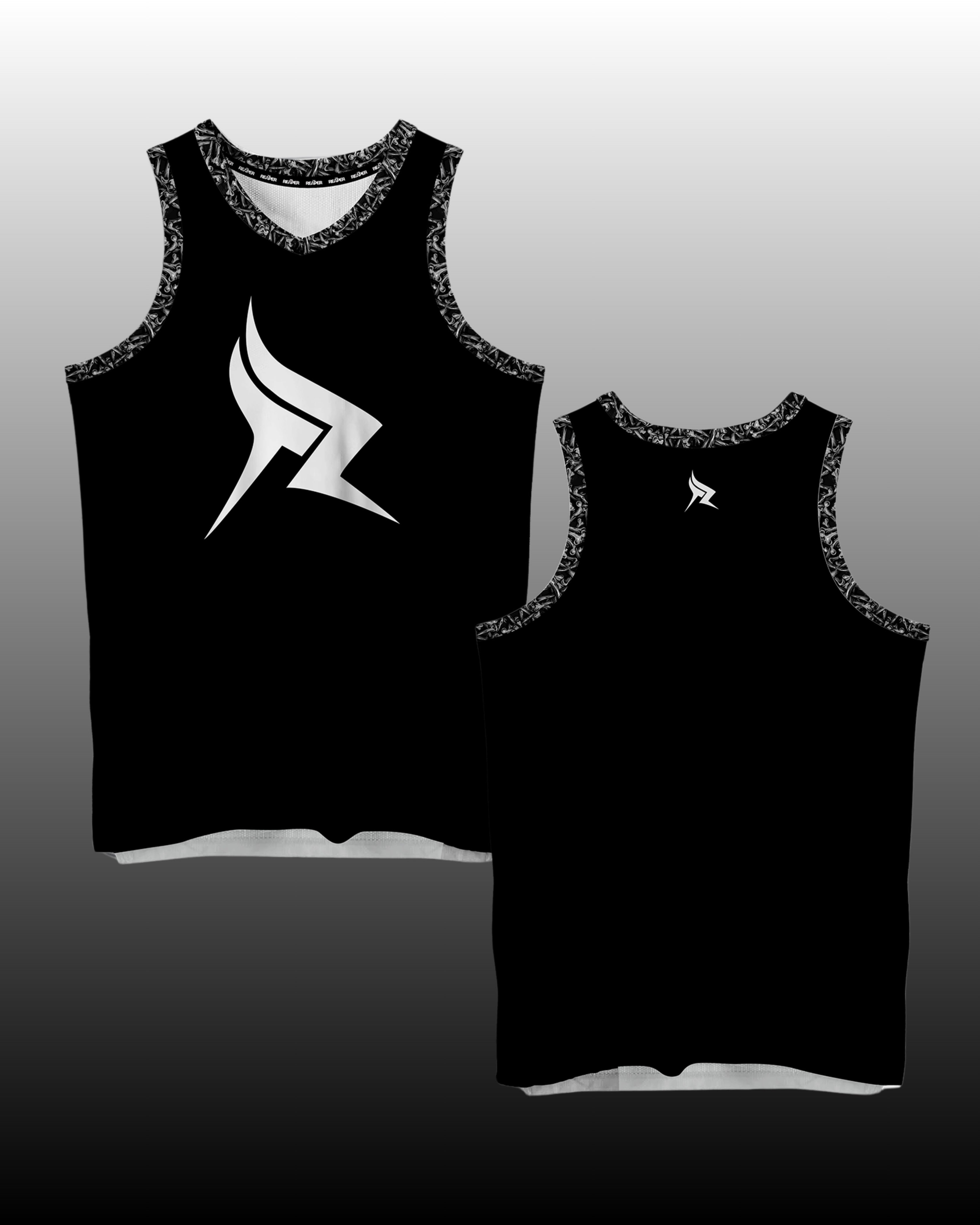 TR1 ICON JERSEY - BLACK BONES (Black)